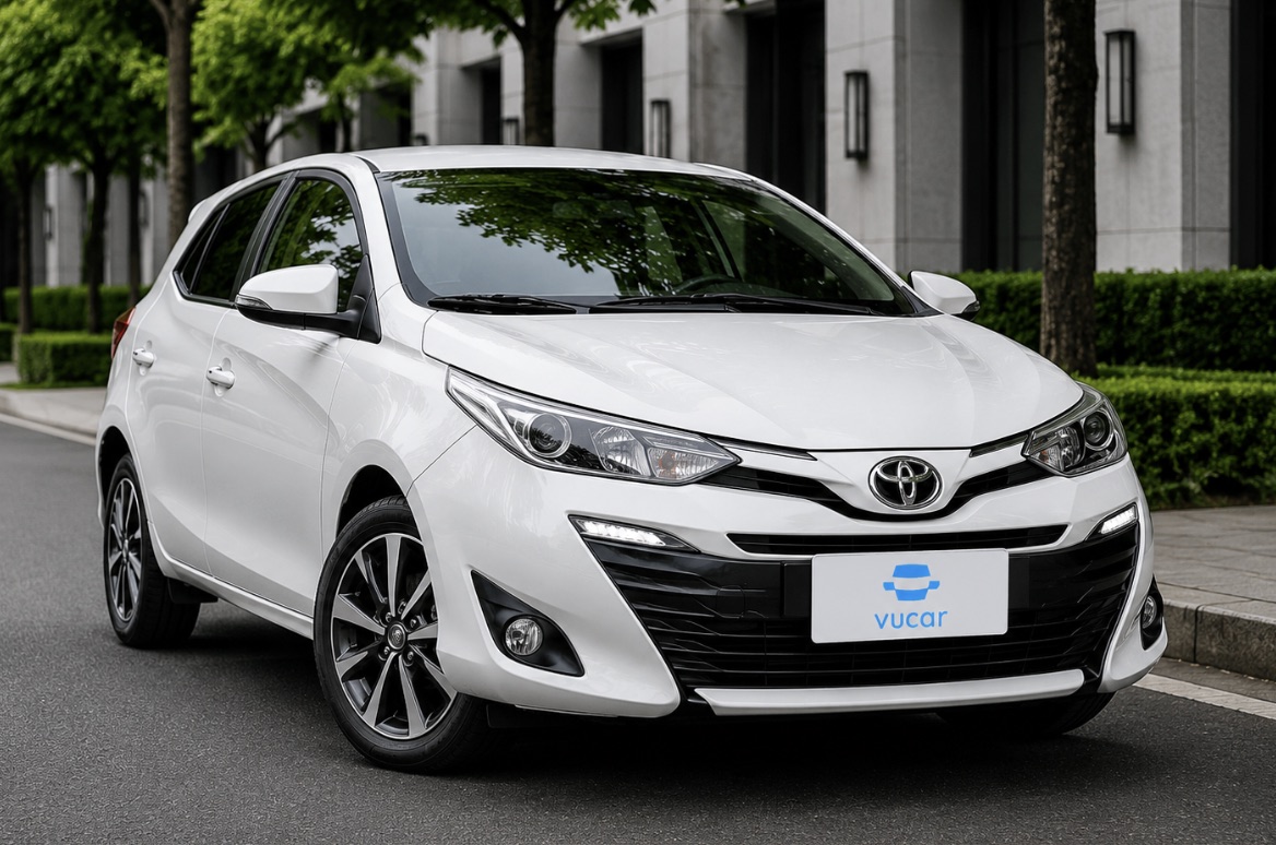Toyota Yaris màu trắng — ảnh minh hoạ dòng xe trong câu chuyện